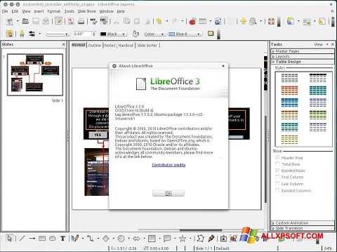 Screenshot LibreOffice Windows XP