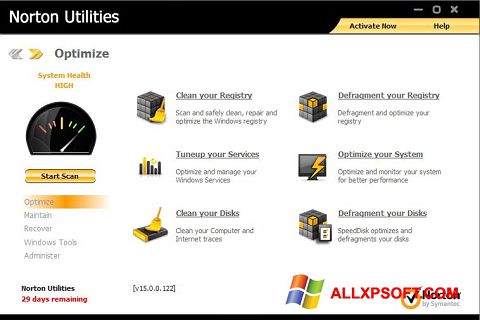 Screenshot Norton Utilities Windows XP