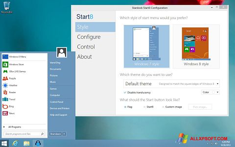 Screenshot Start8 Windows XP