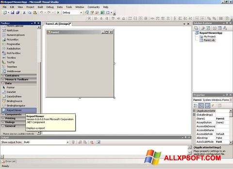 Screenshot Microsoft Visual Studio Windows XP