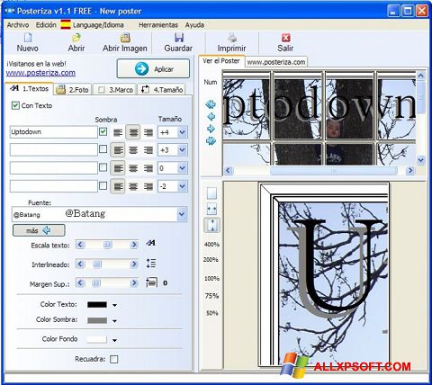 Screenshot Posteriza Windows XP