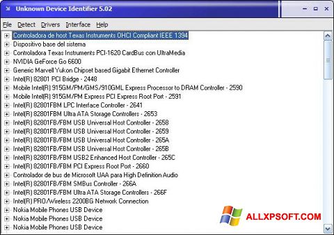 Screenshot Unknown Device Identifier Windows XP