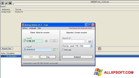 Screenshot Ammyy Admin Windows XP